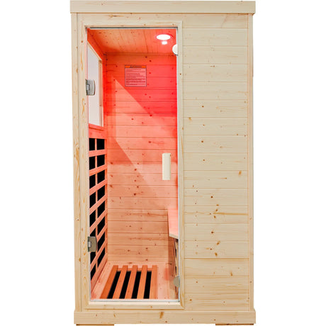 Single Person Spruce Wood Far Infrared Sauna - Omega Lifestyles