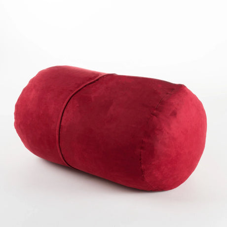 Cylindrical Foam Filled Polyester Red Bean Bag Chair - Omega Lifestyles