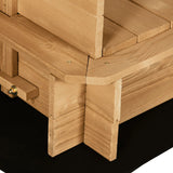 Children’s Outdoor Wooden Sandbox With Adjustable Canopy - Omega Lifestyles