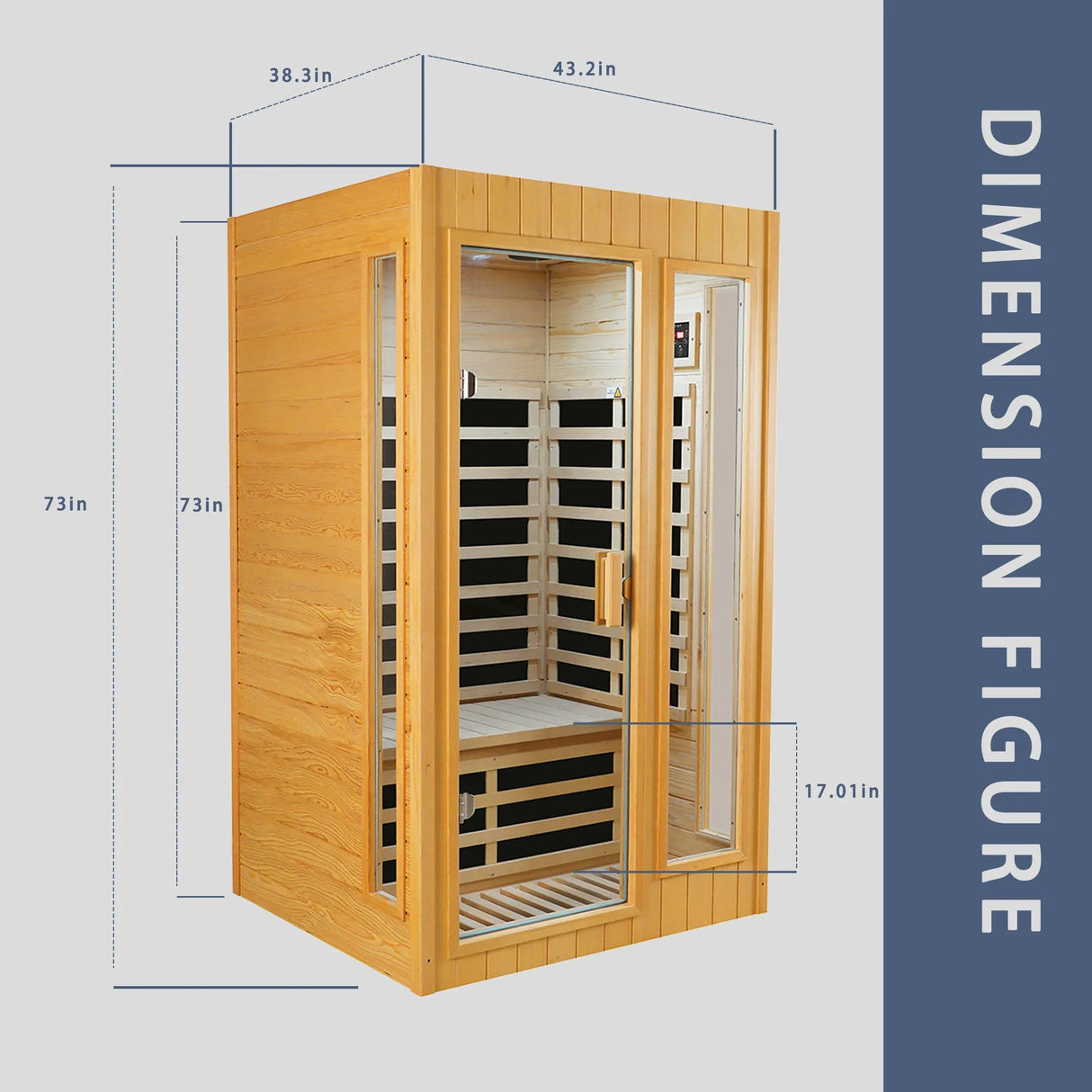 Two-Person Hemlock Far Infrared Indoor Sauna Room - Omega Lifestyles