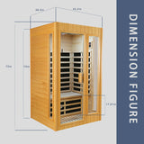 Two-Person Hemlock Far Infrared Indoor Sauna Room - Omega Lifestyles