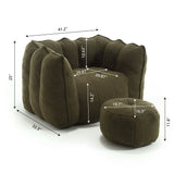Soft Chenille Bean Bag Chair With High Resilient Foam - Omega Lifestyles