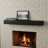 Western Red Cedar 48-Inch Embossed Fireplace Mantel Shelf - Omega Lifestyles