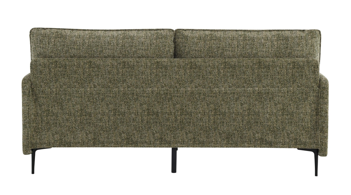 Green Chenille Compressed Cushion 2-Seat Sofa - Omega Lifestyles