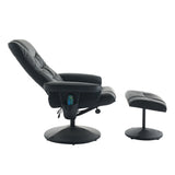 PU Leather Recliner Chair With Ottoman Heated Massage - Omega Lifestyles