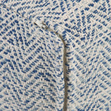 Light Blue Square Fabric Pouf With Polystyrene Filling - Omega Lifestyles