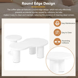 Nesting 2-Piece White MDF Coffee Table Set - Sleep Galleria