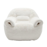 Faux Fur Comfy Bean Bag Chair With Back Support - Omega Lifestyles