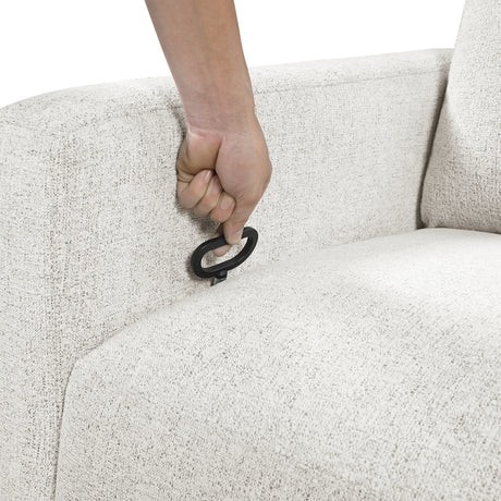 Contemporary Chenille Swivel Recliner Chair With Gliding Motion - Omega Lifestyles