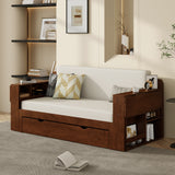 Full Full-Size 4-in-1 Multifunctional Wood Daybed With Storage