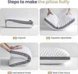 Queen Medium Firm Cooling Gel Memory Foam Bed Pillow - Omega Lifestyles