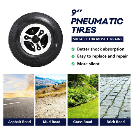 Outdoor Compact Mobility Scooter With Windshield USB Charger - Omega Lifestyles