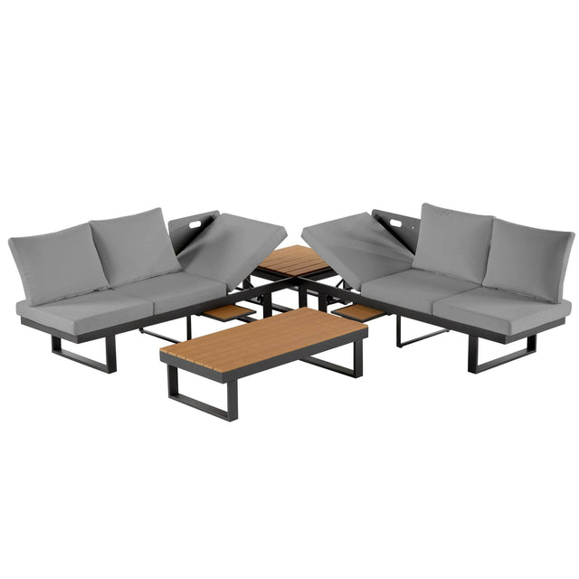 Adjustable Reclining Outdoor Sectional Patio Furniture Set - Omega Lifestyles