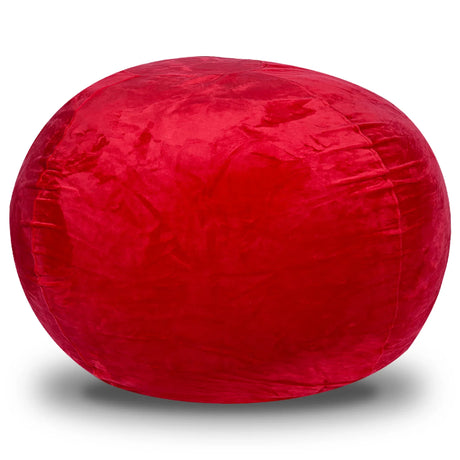 Minky Velvet Red Plush Memory Foam Bean Bag Chair - Omega Lifestyles