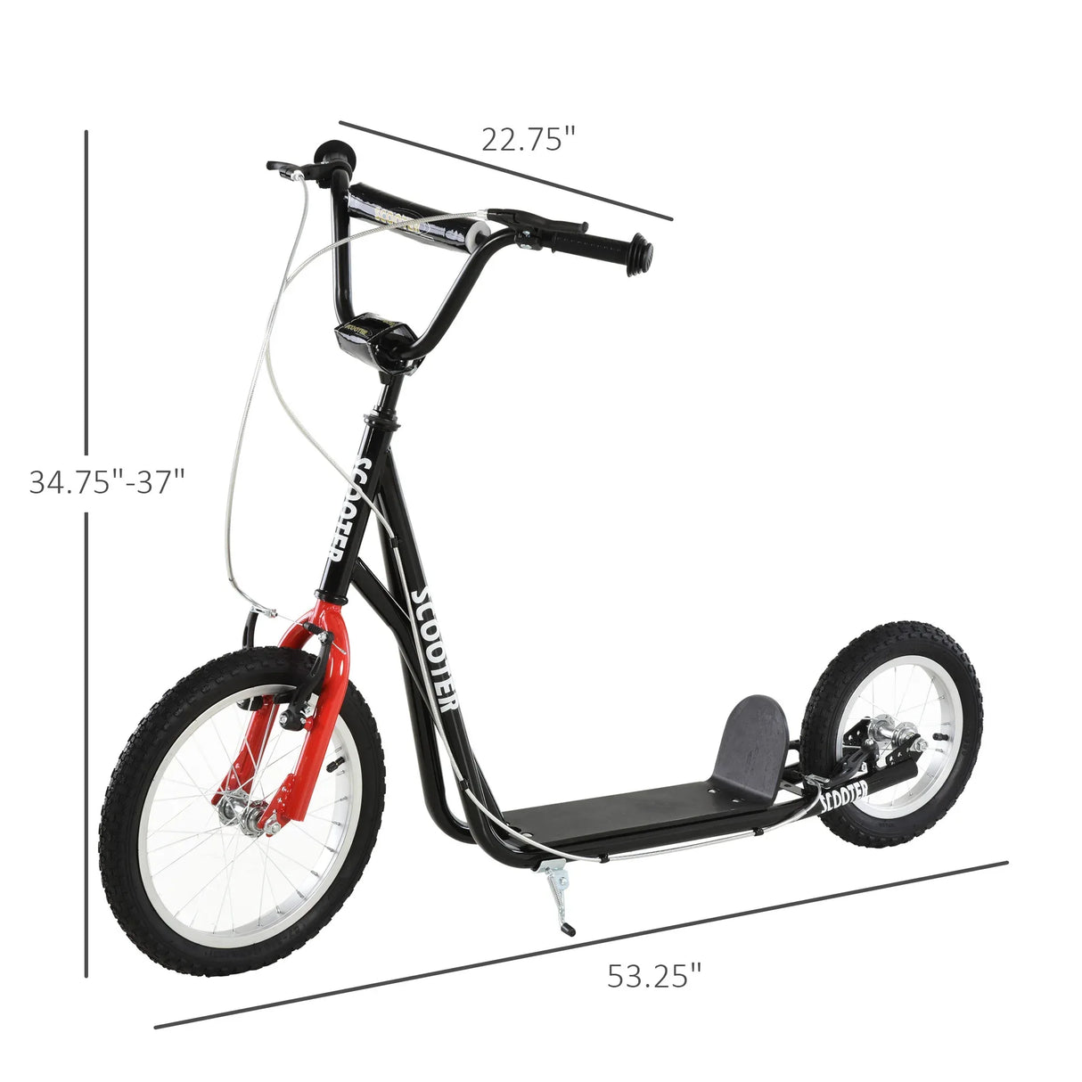 Youth Adjustable Handlebar Scooter With Inflatable Tires - Omega Lifestyles