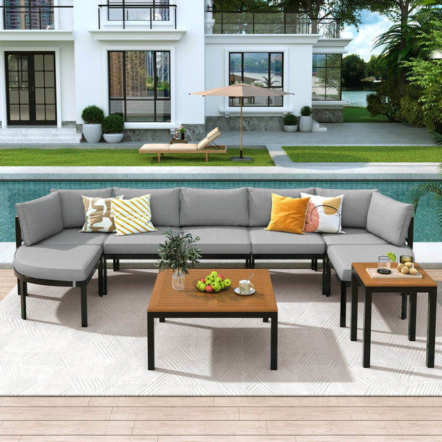 Modern Outdoor Sectional Patio Furniture Set With Cushions - Omega Lifestyles