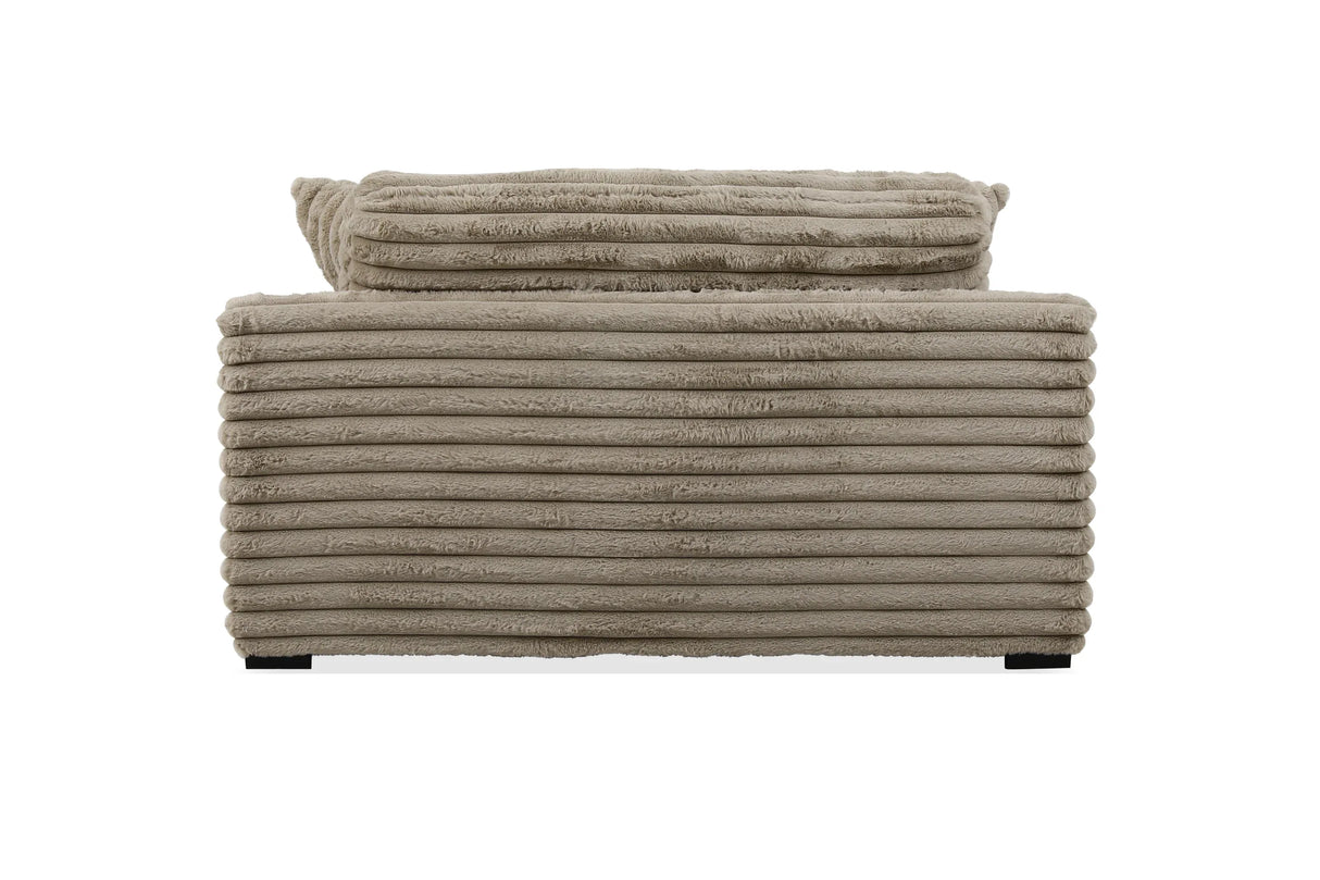 Corduroy Jumbo Chaise Armchair With Dual Cup Holders - Omega Lifestyles