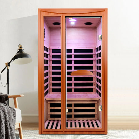 Far Infrared Okoumé Wood Dry Sauna Spa Room - Omega Lifestyles