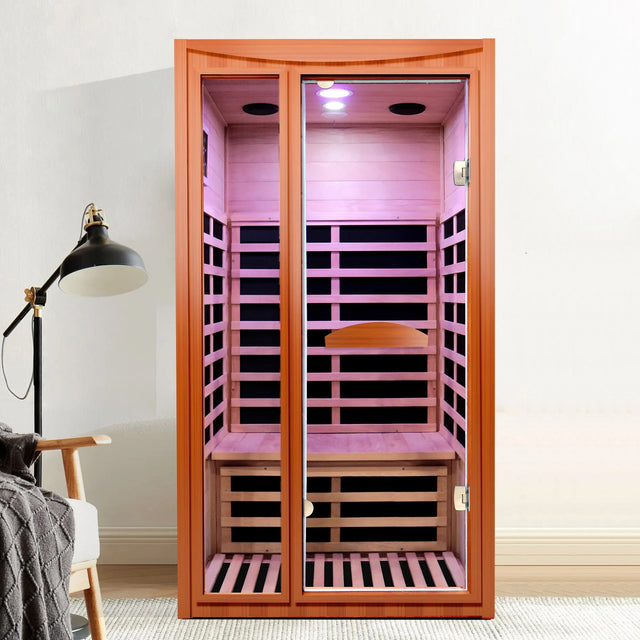 Far Infrared Okoumé Wood Dry Sauna Spa Room - Omega Lifestyles