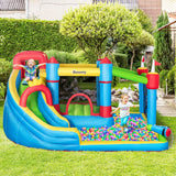 Inflatable Bounce House With Slide Climbing Wall Water Cannon - Omega Lifestyles
