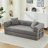 Corduroy Folding Sofa Bed With Foam Spring Mattress - Omega Lifestyles
