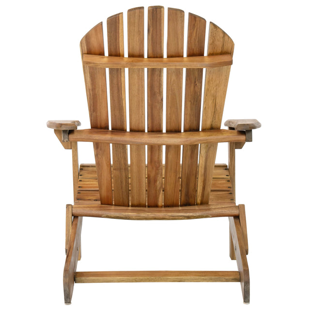 Acacia Wood Foldable Rustic Outdoor Adirondack Chair - Omega Lifestyles