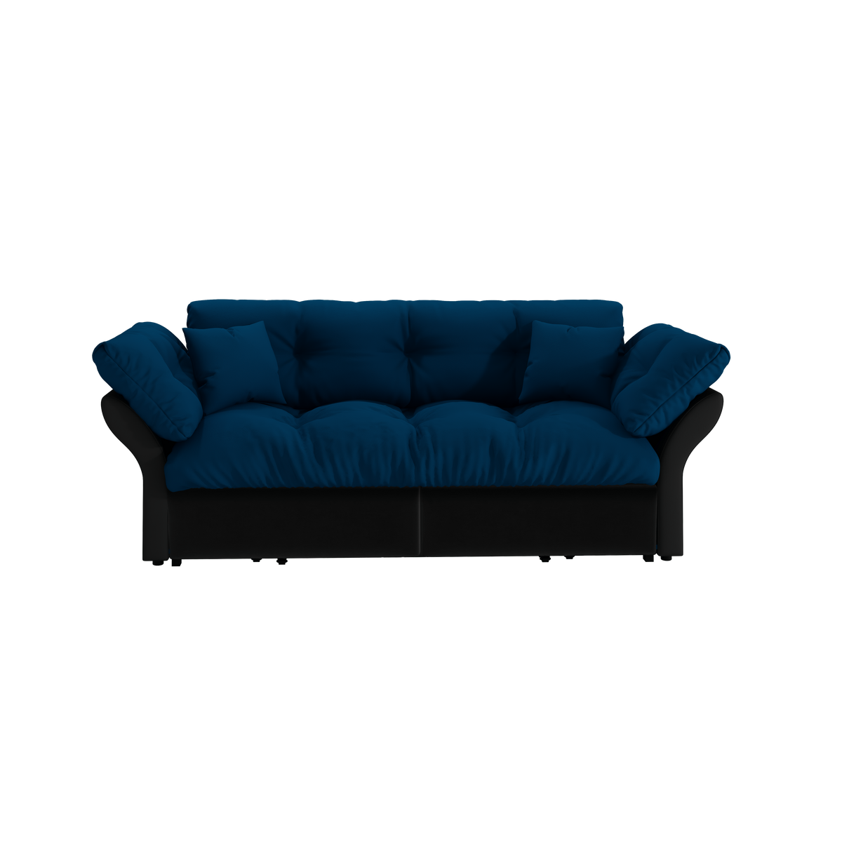 3-in-1 Convertible Velvet Sleeper Sofa Bed With Pillows