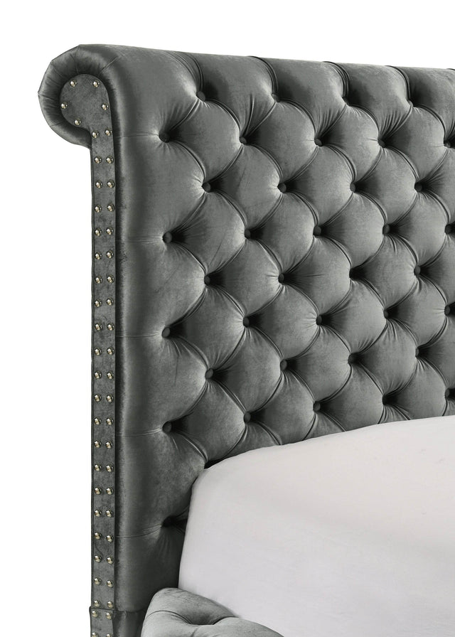 Queen Storage Bed With Electric Fireplace And TV Lift - Omega Lifestyles