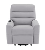 Power Motion Gray Faux Leather Reclining Massage Chair - Omega Lifestyles