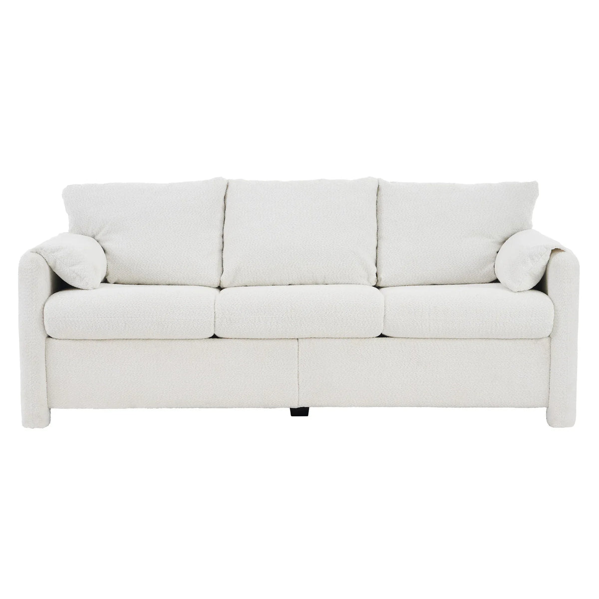 Modern Soft Chenille 3-Seater Sofa With Pillow Arms - Omega Lifestyles