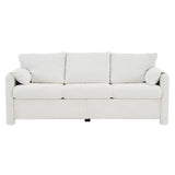 Modern Soft Chenille 3-Seater Sofa With Pillow Arms - Omega Lifestyles