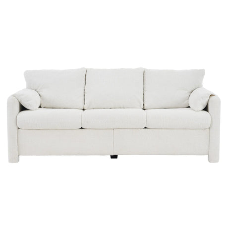 Modern Soft Chenille 3-Seater Sofa With Pillow Arms - Omega Lifestyles