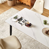 Mid Century Modern 55-Inch Round Sintered Stone Dining Table - Omega Lifestyles