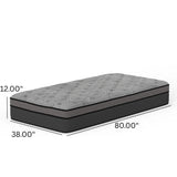 Medium 12-Inch Hybrid Pocket Coil Twin XL Mattress - Omega Lifestyles