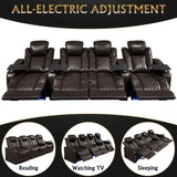 Top-Grain Nappa Leather Power Recliner With RGB Lighting - Omega Lifestyles