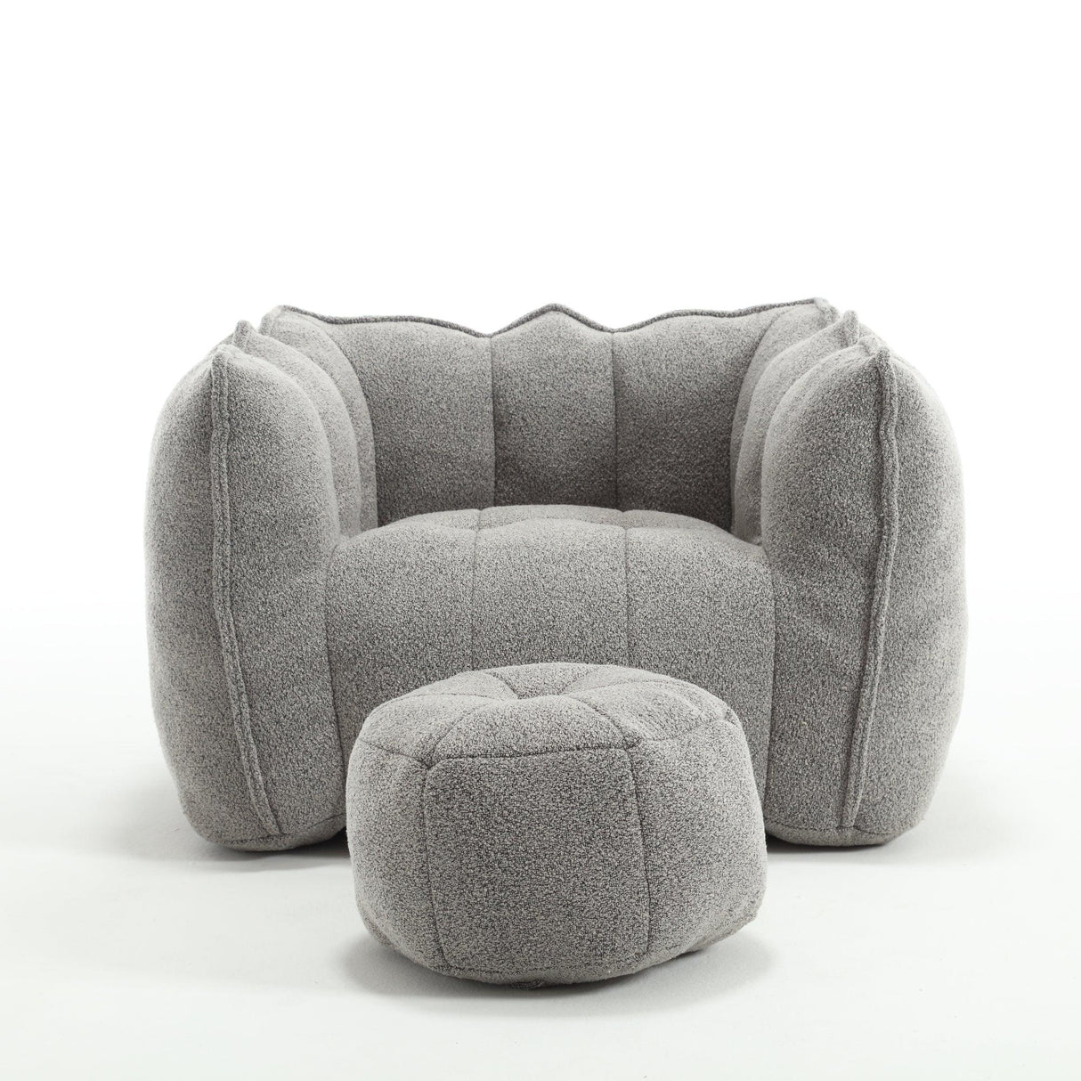 Soft Chenille High Resilient Foam Bean Bag Chair - Omega Lifestyles