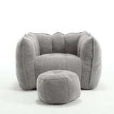 Soft Chenille High Resilient Foam Bean Bag Chair - Omega Lifestyles