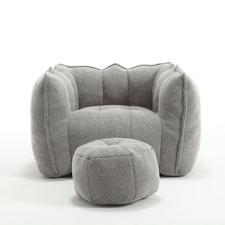 Soft Chenille High Resilient Foam Bean Bag Chair - Omega Lifestyles