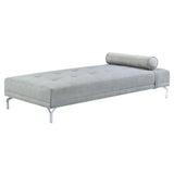Gray Melange Velvet Plush Sofa Bed With Pillow - Omega Lifestyles