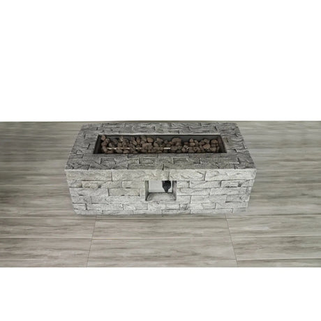 Modern Fiber Reinforced Concrete Propane Fire Pit Table - Omega Lifestyles