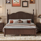 Full Size Dark Walnut Wood Platform Bed Frame - Omega Lifestyles