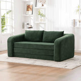 Convertible Chenille Loveseat Sofa Bed With Pillows - Omega Lifestyles