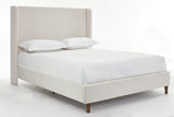 California King Contemporary Fabric Metal Upholstered Bed Frame - Omega Lifestyles