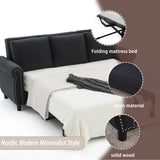 Modern Linen 2-in-1 Sleeper Sofa Bed With Memory Foam Mattress - Omega Lifestyles