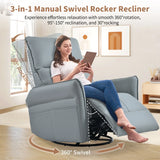 360° Swivel Recliner Chair With Rocking And Reclining - Omega Lifestyles