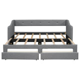Twin XL Upholstered Daybed With Two Storage Drawers - Omega Lifestyles