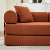 Corduroy Folding Sofa Bed With Foam Mattress And Pillows - Omega Lifestyles