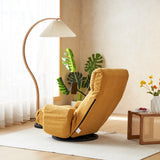 Adjustable Yellow Soft Plush Swivel Lounge Chair - Omega Lifestyles