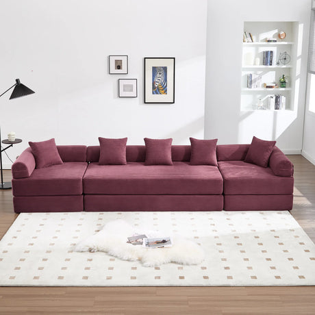 Convertible Corduroy Folding Memory Foam Sofa Bed - Omega Lifestyles