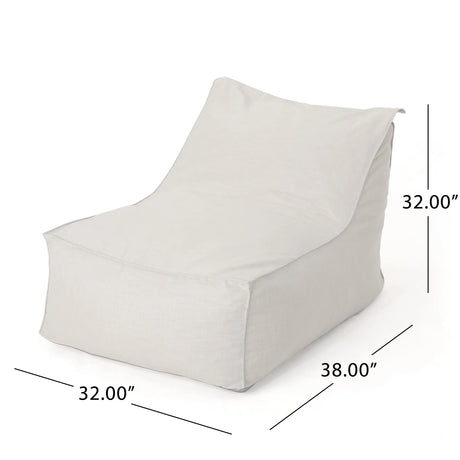 Water Resistant Foam Filled Khaki Bean Bag Chair - Omega Lifestyles
